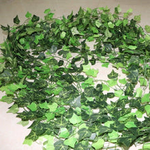 Load image into Gallery viewer, Artificial Ivy Leaf Garland Fake Leaves Hanging Vines  For Home Decor Creeper Green Ivy Artificial Ivy Garland Greenery Hanging Plant Vine for Wedding Wall Party Room Astethic Stuff Decor 100pcs Leaf 1 piece 2.4M
