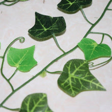Load image into Gallery viewer, Artificial Ivy Leaf Garland Fake Leaves Hanging Vines  For Home Decor Creeper Green Ivy Artificial Ivy Garland Greenery Hanging Plant Vine for Wedding Wall Party Room Astethic Stuff Decor 100pcs Leaf 1 piece 2.4M
