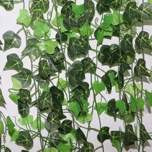 Load image into Gallery viewer, Artificial Ivy Leaf Garland Fake Leaves Hanging Vines  For Home Decor Creeper Green Ivy Artificial Ivy Garland Greenery Hanging Plant Vine for Wedding Wall Party Room Astethic Stuff Decor 100pcs Leaf 1 piece 2.4M
