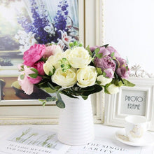 Load image into Gallery viewer, Artificial Roses Flowers Bundle Of Beautiful Silk Peony Bouquet For Home Wedding Party Scrapbook Decoration Accessories         Artificial Rose Flowers Bouquet Silk Flowers Rose for Home Bridal Wedding Party Festival Decor
