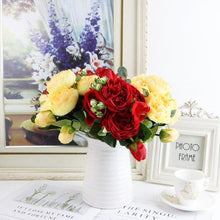 Load image into Gallery viewer, Artificial Roses Flowers Bundle Of Beautiful Silk Peony Bouquet For Home Wedding Party Scrapbook Decoration Accessories         Artificial Rose Flowers Bouquet Silk Flowers Rose for Home Bridal Wedding Party Festival Decor
