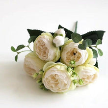 Load image into Gallery viewer, Artificial Roses Flowers Bundle Of Beautiful Silk Peony Bouquet For Home Wedding Party Scrapbook Decoration Accessories         Artificial Rose Flowers Bouquet Silk Flowers Rose for Home Bridal Wedding Party Festival Decor
