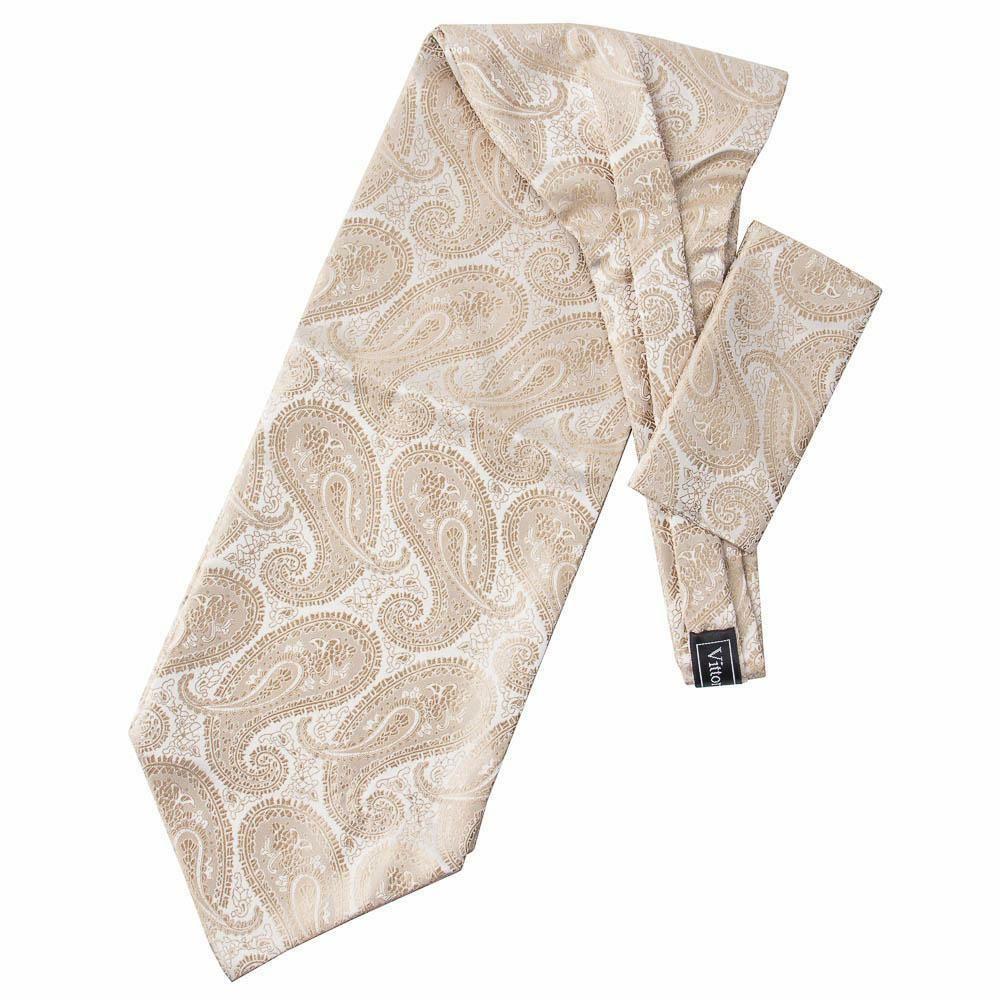 Vittorio Farina Paisley Tone On Tone Ascot & Pocket Square