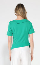 Load image into Gallery viewer, Asymmetrical neck ruched detail solid top
