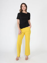 Load image into Gallery viewer, Asymmetrical neck ruched detail solid top

