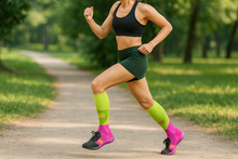 Load image into Gallery viewer, Athletic Long Socks 6 Pair Sizes 9-11 Gel Cushion, Compression 5-10 Women&#39;s

