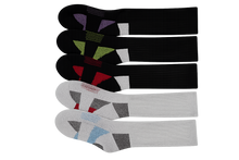 Load image into Gallery viewer, Athletic Long Socks 6 Pair Sizes 9-11 Gel Cushion, Compression 5-10 Women&#39;s
