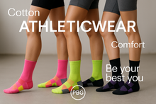 Load image into Gallery viewer, Athletic Long Socks 6 Pair Sizes 9-11 Gel Cushion, Compression 5-10 Women&#39;s
