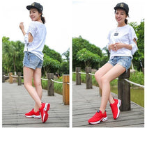 Load image into Gallery viewer, Athletic Sport Platform Sneakers Breathable Women Casual Fashion Height Increasing Shoes Air Cushion Soft Bottom Ultra Lightweight Running Workout Shoes Sports Design
