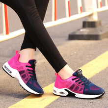 Load image into Gallery viewer, Athletic Sport Platform Sneakers Breathable Women Casual Fashion Height Increasing Shoes Air Cushion Soft Bottom Ultra Lightweight Running Workout Shoes Sports Design
