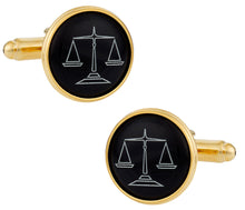 Load image into Gallery viewer, Attorney Cufflinks in Black Gold
