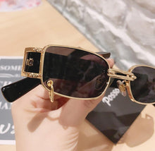 Load image into Gallery viewer, Attractive Sunglasses Square Shape Eyeglasses Metal Black Lenses For Men Women Sun Glasses for Outdoor Travel Driving Sunglasses
