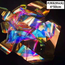 Load image into Gallery viewer, Aurora Nails Glass Foil Film Sticker Cellophane Paper Korean Nail Trend Design Ice Cube Manicure Accessories Heart Nail Art Stickers Glitter Decals Decoration Stickers Glitter Decals Love Nail Sequins Laser Heart Nail Supplies Sparkle Nail

