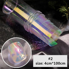 Load image into Gallery viewer, Aurora Nails Glass Foil Film Sticker Cellophane Paper Korean Nail Trend Design Ice Cube Manicure Accessories Heart Nail Art Stickers Glitter Decals Decoration Stickers Glitter Decals Love Nail Sequins Laser Heart Nail Supplies Sparkle Nail
