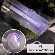 Load image into Gallery viewer, Aurora Nails Glass Foil Film Sticker Cellophane Paper Korean Nail Trend Design Ice Cube Manicure Accessories Heart Nail Art Stickers Glitter Decals Decoration Stickers Glitter Decals Love Nail Sequins Laser Heart Nail Supplies Sparkle Nail
