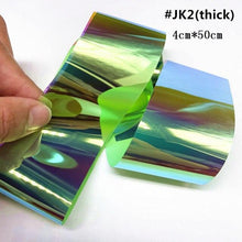 Load image into Gallery viewer, Aurora Nails Glass Foil Film Sticker Cellophane Paper Korean Nail Trend Design Ice Cube Manicure Accessories Heart Nail Art Stickers Glitter Decals Decoration Stickers Glitter Decals Love Nail Sequins Laser Heart Nail Supplies Sparkle Nail
