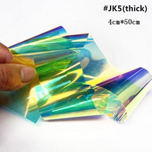 Load image into Gallery viewer, Aurora Nails Glass Foil Film Sticker Cellophane Paper Korean Nail Trend Design Ice Cube Manicure Accessories Heart Nail Art Stickers Glitter Decals Decoration Stickers Glitter Decals Love Nail Sequins Laser Heart Nail Supplies Sparkle Nail
