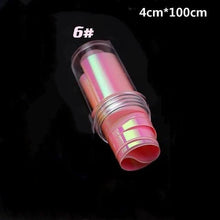 Load image into Gallery viewer, Aurora Nails Glass Foil Film Sticker Cellophane Paper Korean Nail Trend Design Ice Cube Manicure Accessories Heart Nail Art Stickers Glitter Decals Decoration Stickers Glitter Decals Love Nail Sequins Laser Heart Nail Supplies Sparkle Nail
