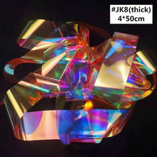 Load image into Gallery viewer, Aurora Nails Glass Foil Film Sticker Cellophane Paper Korean Nail Trend Design Ice Cube Manicure Accessories Heart Nail Art Stickers Glitter Decals Decoration Stickers Glitter Decals Love Nail Sequins Laser Heart Nail Supplies Sparkle Nail
