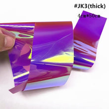 Load image into Gallery viewer, Aurora Nails Glass Foil Film Sticker Cellophane Paper Korean Nail Trend Design Ice Cube Manicure Accessories Heart Nail Art Stickers Glitter Decals Decoration Stickers Glitter Decals Love Nail Sequins Laser Heart Nail Supplies Sparkle Nail
