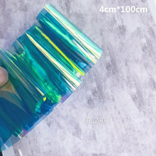 Load image into Gallery viewer, Aurora Nails Glass Foil Film Sticker Cellophane Paper Korean Nail Trend Design Ice Cube Manicure Accessories Heart Nail Art Stickers Glitter Decals Decoration Stickers Glitter Decals Love Nail Sequins Laser Heart Nail Supplies Sparkle Nail
