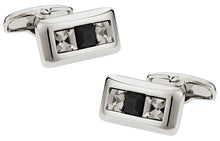 Load image into Gallery viewer, Austrian Crystal Cufflinks in Gray
