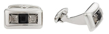 Load image into Gallery viewer, Austrian Crystal Cufflinks in Gray
