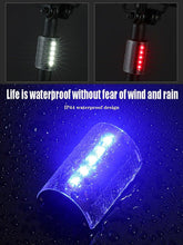 Load image into Gallery viewer, Auto-Sensing Bicycle Light Waterproof Bike Taillight LED USB Rechargable Safety Back Light Riding Warning Saddle Bike Rear Light Waterproof Bike Headlight Taillight LED Light Modes Bike Lights For Night Riding
