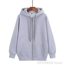 Load image into Gallery viewer, Autumn Mens Cardigan Plus Size Hoodie For Man Jacket Cardigan Oversized Men Hoodies Sweatshirt  Long Sleeve Crew Neck Hooded Jacket Hip Hop Streetwear Pullover Top Zip Hoodie For Men
