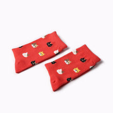 Load image into Gallery viewer, Autumn New Sock Animal Cartoon Cat Lovely Socks Combed Out Of Cotton Fashion Cute Short Socks Cat Print Stylish Color Cute Casual Socks For Men And Women
