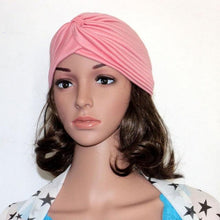 Load image into Gallery viewer, Autumn Winter Warm Headwear Soft Shine Silver Gold Lightweight Knot Twist Turban Headbands Cap Casual Streetwear Hats For Women
