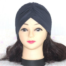 Load image into Gallery viewer, Autumn Winter Warm Headwear Soft Shine Silver Gold Lightweight Knot Twist Turban Headbands Cap Casual Streetwear Hats For Women
