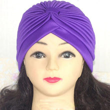 Load image into Gallery viewer, Autumn Winter Warm Headwear Soft Shine Silver Gold Lightweight Knot Twist Turban Headbands Cap Casual Streetwear Hats For Women
