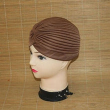 Load image into Gallery viewer, Autumn Winter Warm Headwear Soft Shine Silver Gold Lightweight Knot Twist Turban Headbands Cap Casual Streetwear Hats For Women
