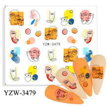 Load image into Gallery viewer, Avocado Fruit Transfer Nail Stickers Charms Winter Water Sticker For Nails Sliders Character Image Tattoo Decal Decoration Cute Summer Nail Art Stickers Summer Fruit Stickers on Nails Unicorn Banana Cherry Avocado Dog Strawberry Nail Art Decals
