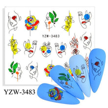 Load image into Gallery viewer, Avocado Fruit Transfer Nail Stickers Charms Winter Water Sticker For Nails Sliders Character Image Tattoo Decal Decoration Cute Summer Nail Art Stickers Summer Fruit Stickers on Nails Unicorn Banana Cherry Avocado Dog Strawberry Nail Art Decals
