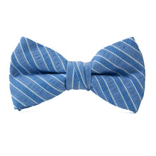 Load image into Gallery viewer, Azure Stripe Bow Tie for Boys
