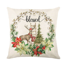 Load image into Gallery viewer, Christmas Decorations Pillow Covers Sofa Square Throw Pillow Cases Stamping Snowflake Waist Cushion Cover Home Bed Decor
