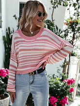 Load image into Gallery viewer, Drop Shoulder Striped Sweater
