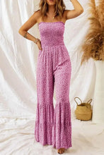 Load image into Gallery viewer, Smocked Printed : Wide Strap Jumpsuit
