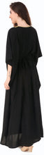 Load image into Gallery viewer, Elegant Gold Embroidered Kaftan with Cutwork Neckline
