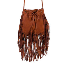 Load image into Gallery viewer, Scully Western Cascade Fringe Bucket Bag - Women's Handbag
