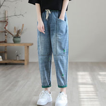 Load image into Gallery viewer, Women's Summer Fashion Ripped Ninth Jeans
