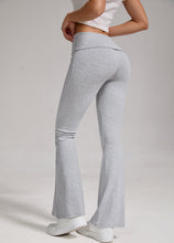 Load image into Gallery viewer, 🔥 Women's Low-Waisted Folded Waist Flared Pants - Low-Rise Wide-Leg Trousers
