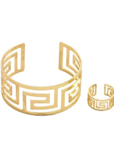 Load image into Gallery viewer, 18K Gold-Plated Stainless Steel : Geometric Bracelet and Ring Jewelry Set
