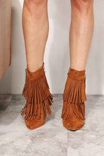 Load image into Gallery viewer, Women's Tassel Wedge : Heel Ankle Booties
