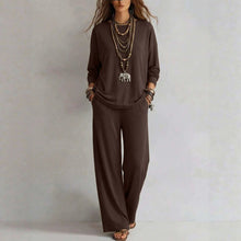 Load image into Gallery viewer, Women's Batwing-Sleeve Oversized Top &amp; Wide-Leg Pants Set
