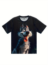 Load image into Gallery viewer, Men's 3D Wolf Print T-shirt - Casual Round Neck
