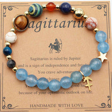Load image into Gallery viewer, Twelve Constellations Bracelets - Natural Stone Beaded Bracelets with Eight Planet Designs
