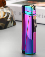 Load image into Gallery viewer, NEW Modern Luxury Grinding Wheel Three Torch Turbo Lighters For Cigarettes Accessories Cigar Smoking Lighters New Metal Design
